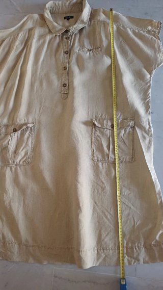 Abito vintage lino rosa thea taglia 55