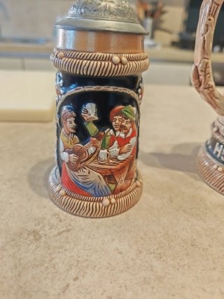 King W. German Stein - 3 Boccali Ceramica