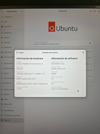 Lenovo Thinkpad X1 Extreme Gen 5