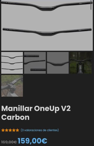 Manillar One Up Carbon V2 + potencia 42mm