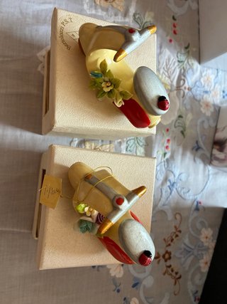 Coppia Vespa Ceramica Decorata