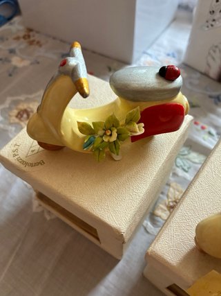 Coppia Vespa Ceramica Decorata