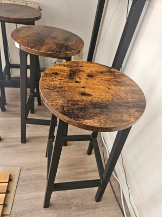 Mesa y 4 sillas madera y metal