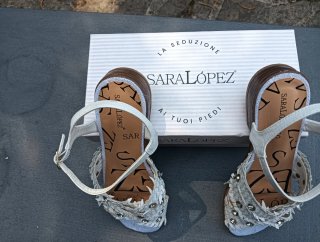 Sandalo estivo Sara Lopez bianco donna 37