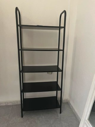 Estantería Negra Metálica 5 Baldas