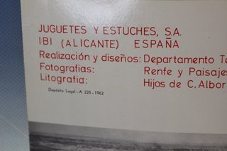 Esquema de vías H0, 2030. Jyesa. Incluye cuaderno de instrucciones. 1962.