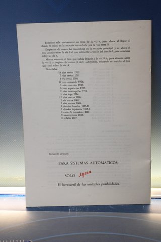 Esquema de vías H0, 2030. Jyesa. Incluye cuaderno de instrucciones. 1962.