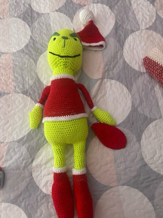 Muñeco crochet Grinch Navidad