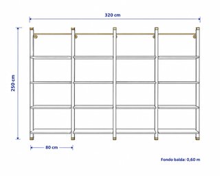 Perchero y Estantería Modular Profesional