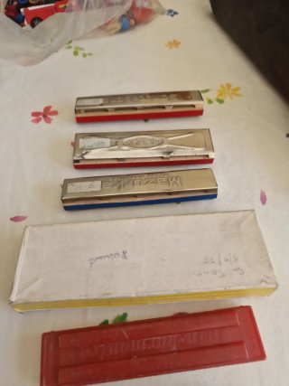 Lote 6 Armoniche Antiche, anni '60 in buone condizioni