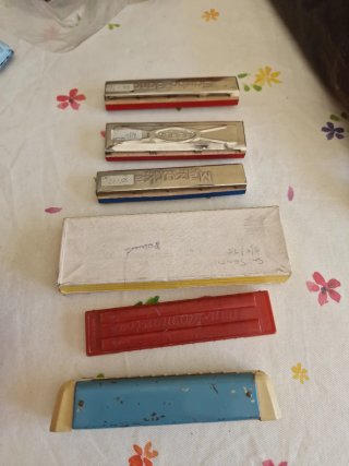 Lote 6 Armoniche Antiche, anni '60 in buone condizioni