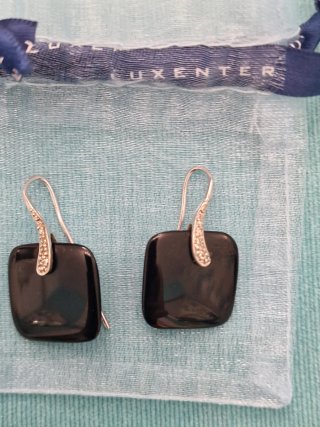 Pendientes Onix y Plata Luxenter
