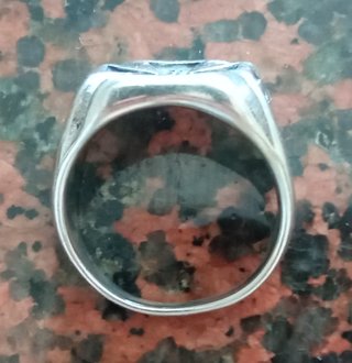Anillo Cruz de Hierro Negra de acero inoxidable