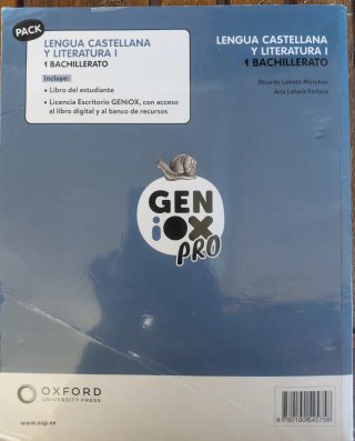 Lengua castellana y literatura I. Libro del est...