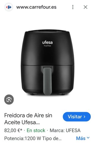 Freidora de aire Ufesa Fry4Two