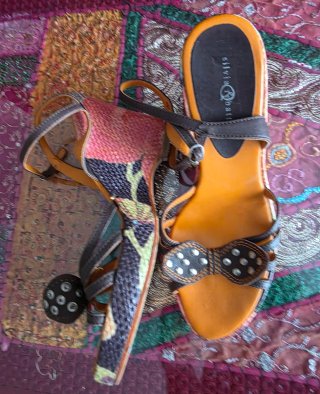 Sandalias Silvia Batan Tacon Talla 38