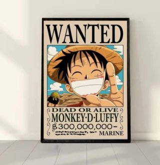 Poster A3 One Piece Luffy Wanted