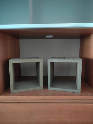 Mueble recibidor/comedor madera y espejo