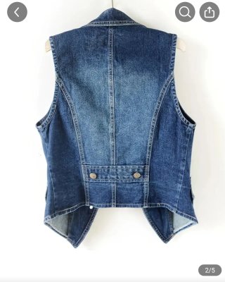 Chaleco Vaquero Mujer 2XL Azul