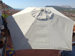 Parasol de terraza Ikea beige