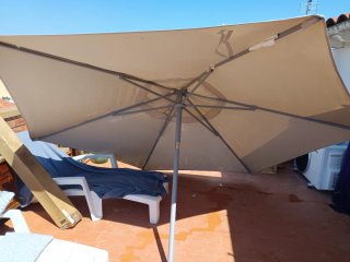 Parasol de terraza Ikea beige