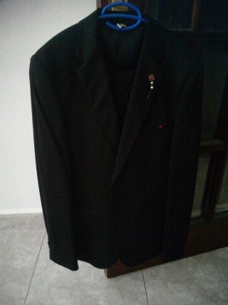 Traje Negro Fish con Forro Estampado