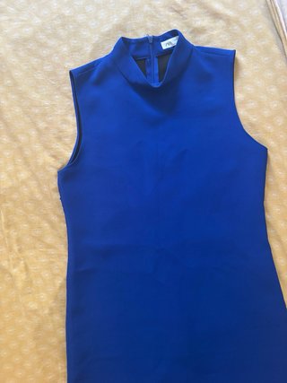 Vestido azul halter Zara
