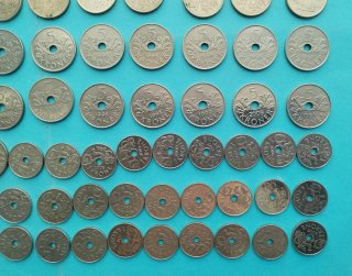 Lotto di 97 monete norvegesi