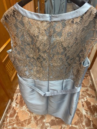 Chaqueta con vestido Fiesta Carla Ruiz Azul/Dorado