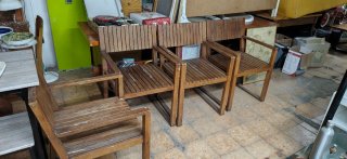 4 Butacas de Exterior de Madera