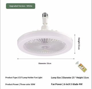 Ventilador Techo Inteligente Gris/Blanco/Amarillo