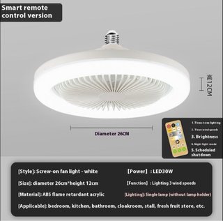 Ventilador Techo Inteligente Gris/Blanco/Amarillo