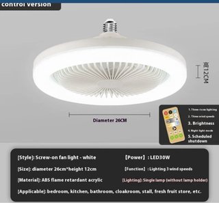 Ventilador Techo Inteligente Gris/Blanco/Amarillo