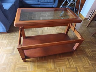Conjunto salón: mesa+4 sillas; mesa centro+mueble