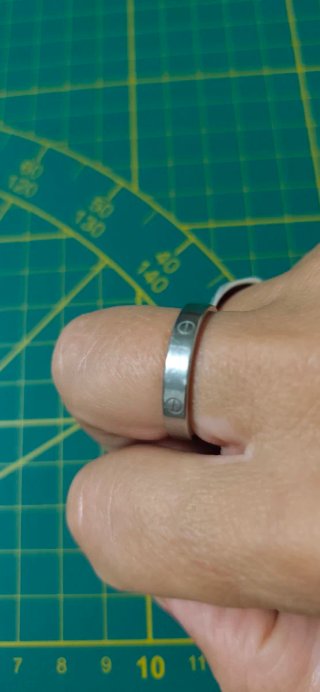 Anillo Acero Inoxidable Estilo Cartier