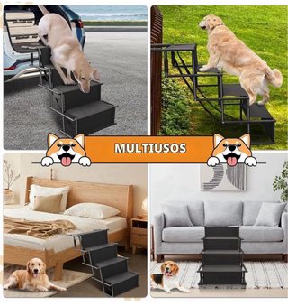 Escalera Perros 4 Peldaños Plegable