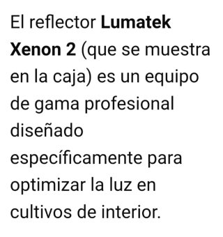 Lampara profesional cultivo interior