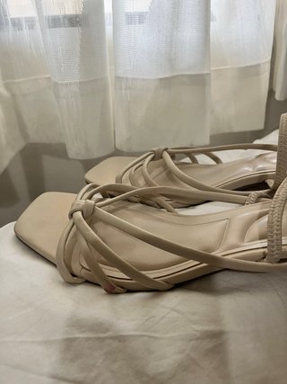 Sandalias Tacón Beige Primark Talla 42