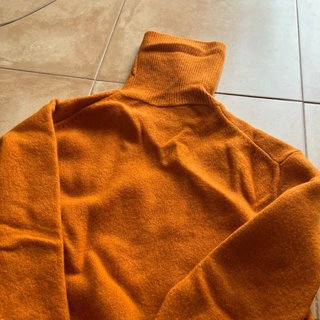 Jersey Uniqlo Lana Cuello Alto Talla Única Naranja