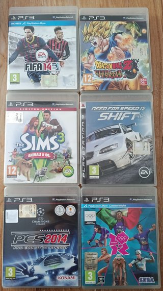 PS3 Slim 160GB Nera + 6 Giochi
