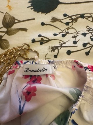 Top floral tirantes dorados talla m/l