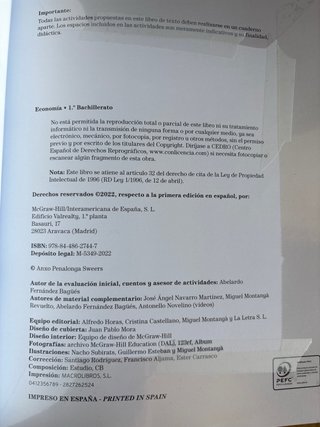Economía 1.o Bachillerato