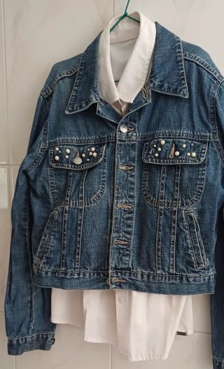 Chaqueta vaquera perlas talla M