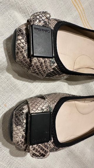 Manoletinas Calvin Klein Beige/Gris
