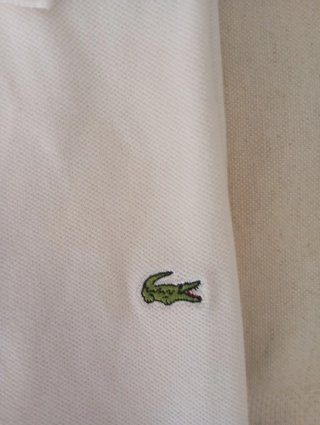 Polo original Lacoste Blanco Talla 38 Mujer Nuevo