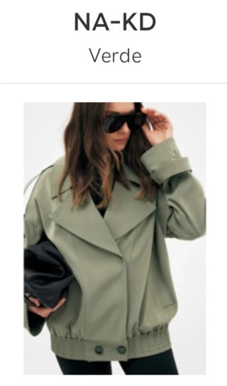 Chaqueta bomber NA-KD verde oliva