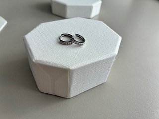 Aros de plata con brillos