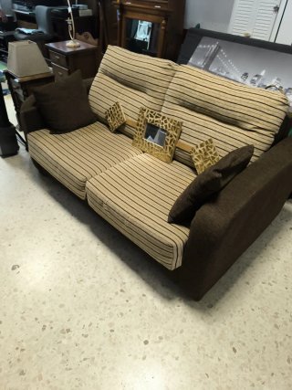 Sofá Cama Beige y Marrón