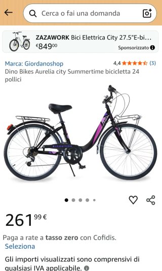 Bicicletta Dino Bikes Aurelia 24 Summertime