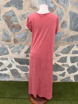 Vestido largo rosa con estrella